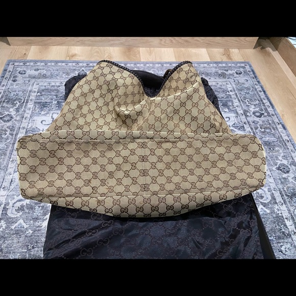 Authentic Gucci GG Canvas Horsebit Large Hobo - Picture 3 of 15